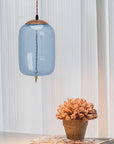 Lampa LED Sufitowa Wisząca Szklana APP443-CP Niebieska  2