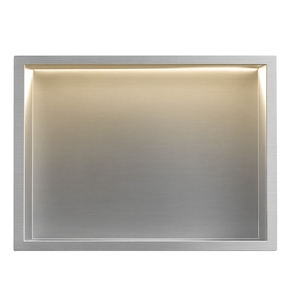 Półka Wnękowa Łazienkowa Led 30x45 Stal Szczotkowana  3
