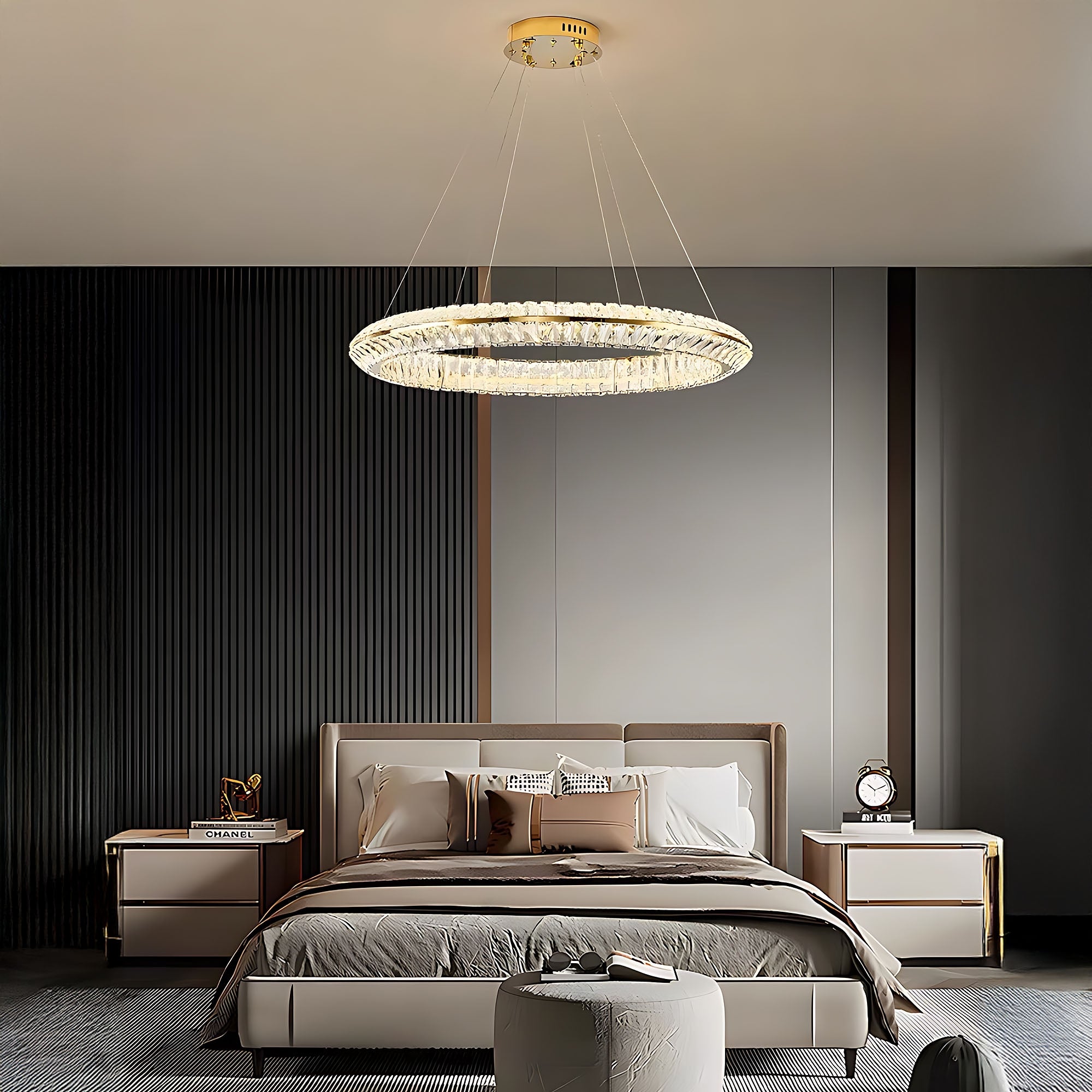 Lampa Sufitowa Wisząca Led App1768-cp Złota 60cm  7