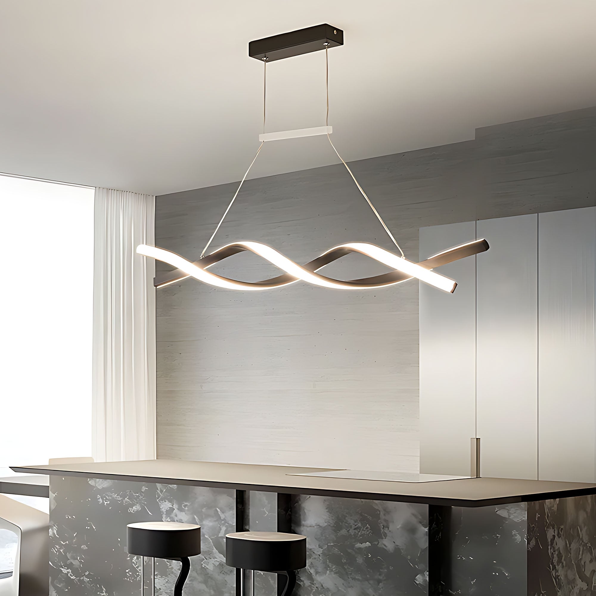 Lampa Sufitowa Wisząca Led Lhj020-cp Czarna  15