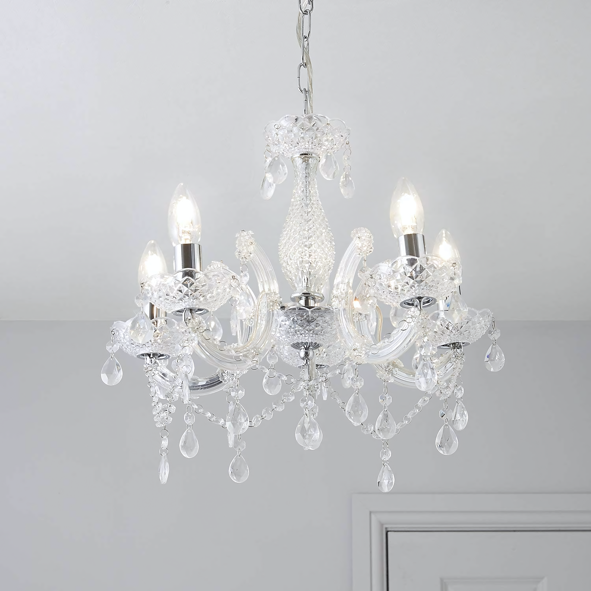 Lampa Sufitowa Wisząca Ebt004-5cp Transparent  3