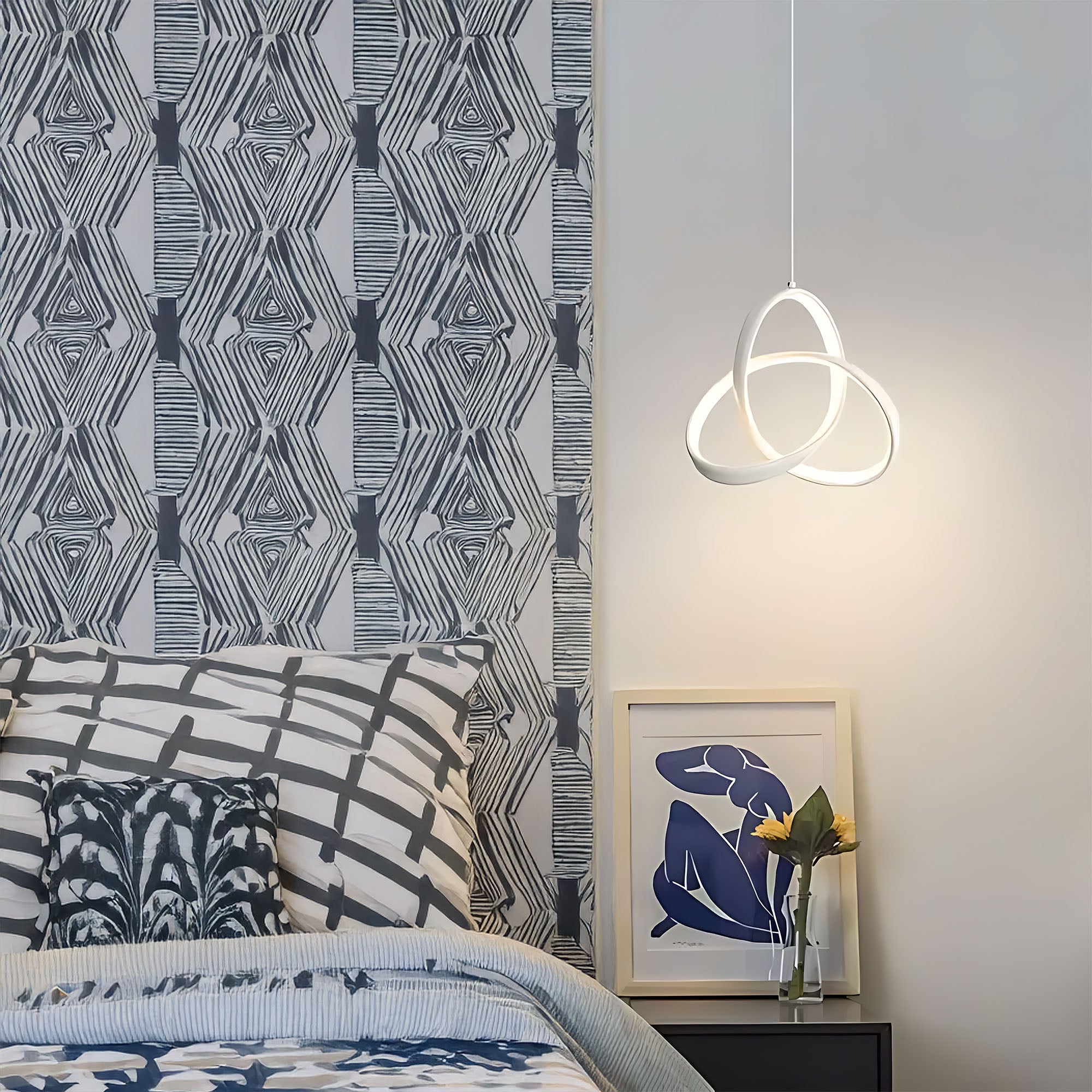 Lampa Sufitowa Wisząca Led App1783-cp Biała  3