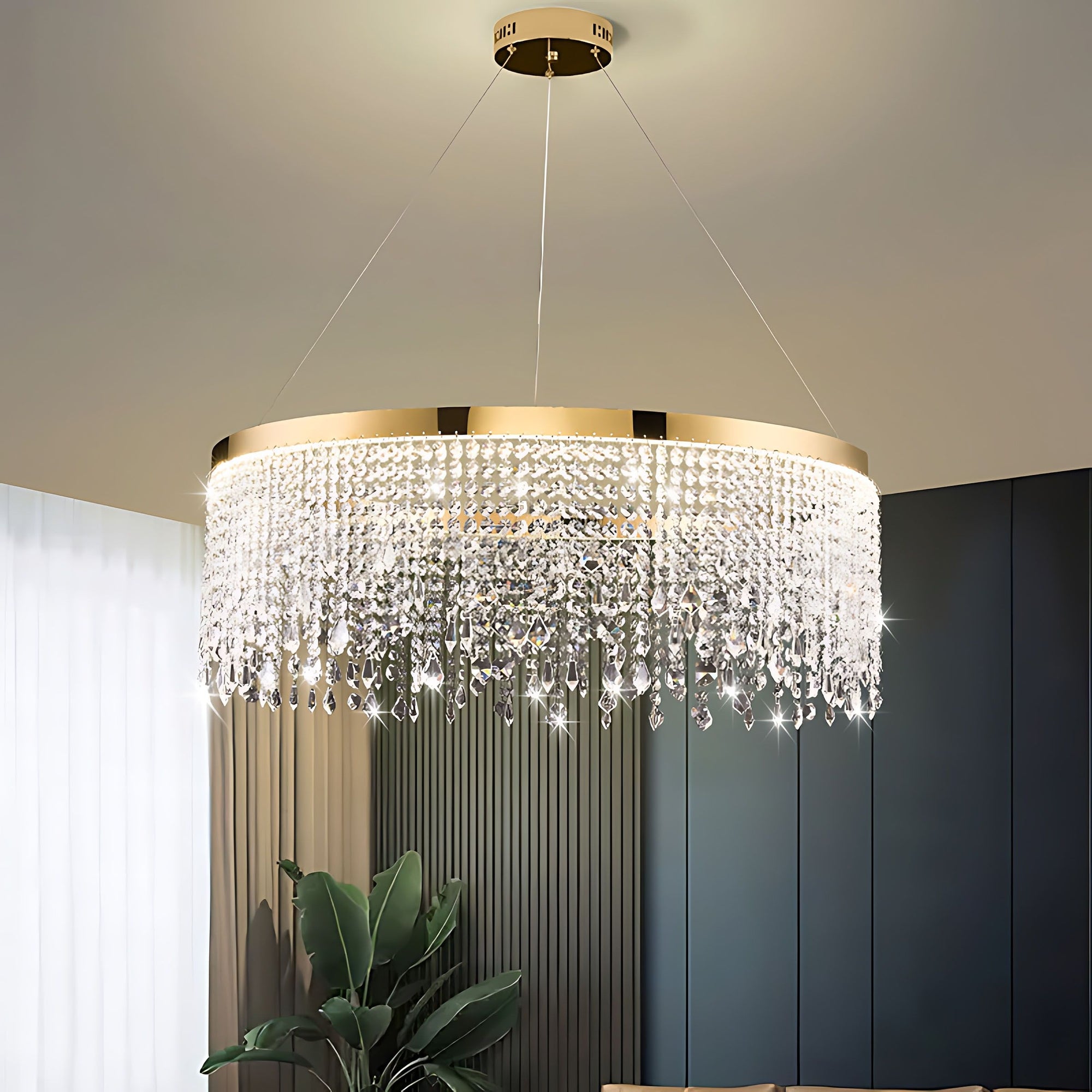 Lampa Sufitowa Wisząca Led APP1731-1CP Złota 60cm  19