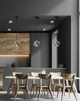 Lampa Sufitowa Kryształ APP586-1CP Czarna