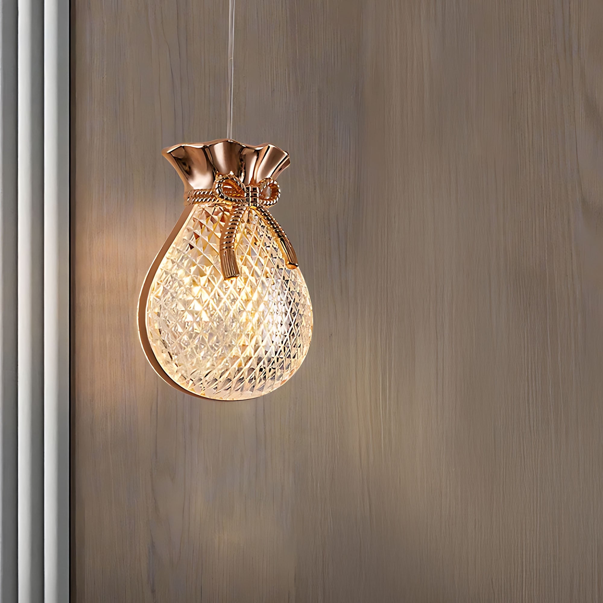 Lampa Sufitowa Wisząca Lhj107-1cp Jasne Różowe Złoto  13