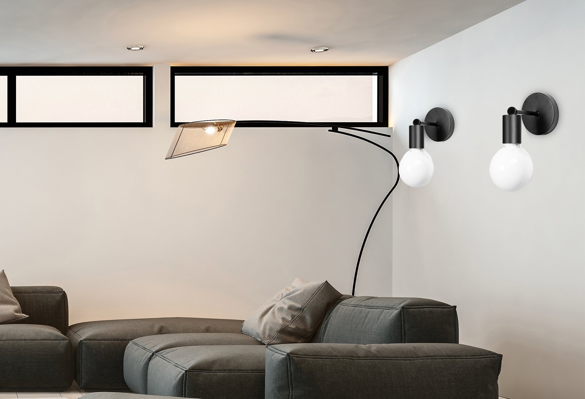 Lampa Kinkiet Ścienny Metalowy  392205 Czarny Mat  3