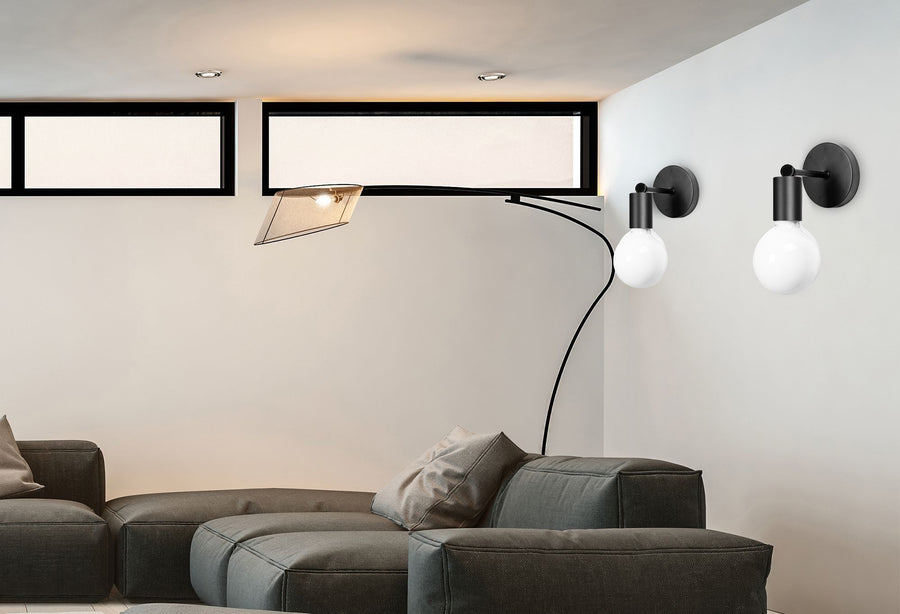 Lampa Kinkiet Ścienny Metalowy  392205 Czarny Mat