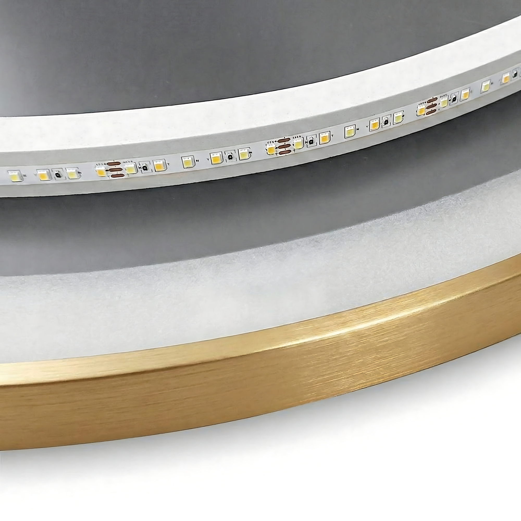 LUSTRO ŚCIENNE LED 70cm MMJ Złote Szczotkowane  9