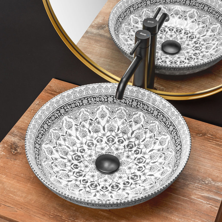 Umywalka nablatowa Rea Arte dark grey
