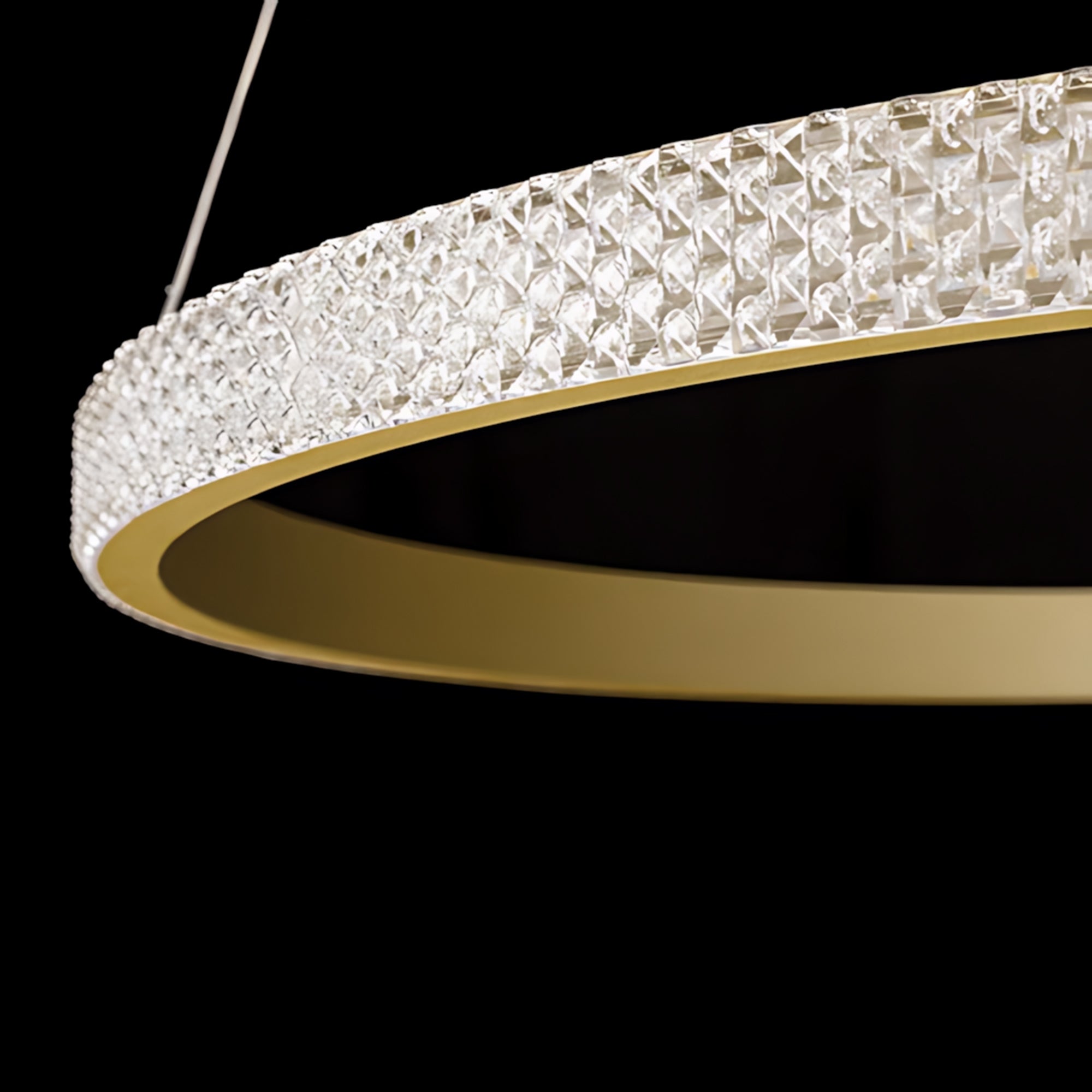 Lampa Sufitowa Wisząca Kryształowa Led Lhj044-cp2 Złota  3
