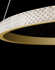 Lampa Sufitowa Wisząca Kryształowa Led Lhj044-cp2 Złota  3