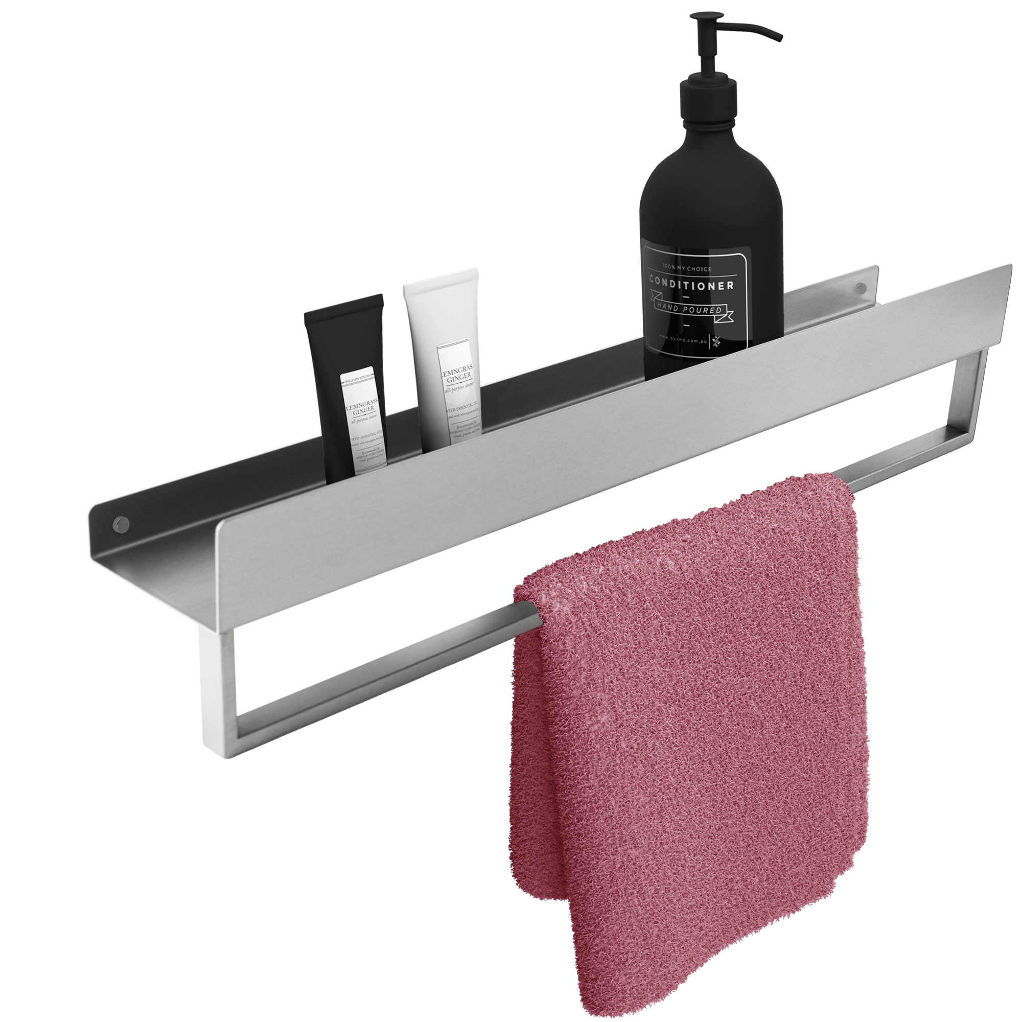 Półka łazienkowa wannowa SF01 45cm stal szczotkowana  5