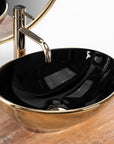 Umywalka nablatowa Rea Sofia in Black Gold