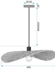 Lampa Sufitowa Wisząca APP1826-1CP Nature Black  5