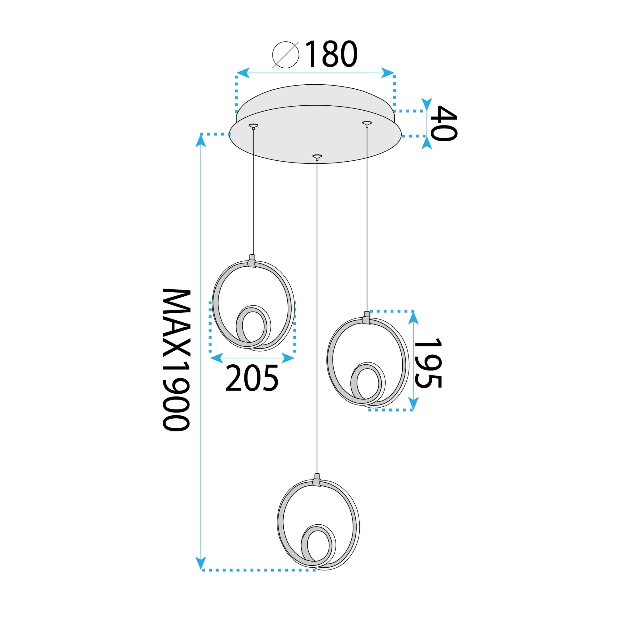 Lampa Sufitowa Wisząca Led Lhj095-3cp Złota  7