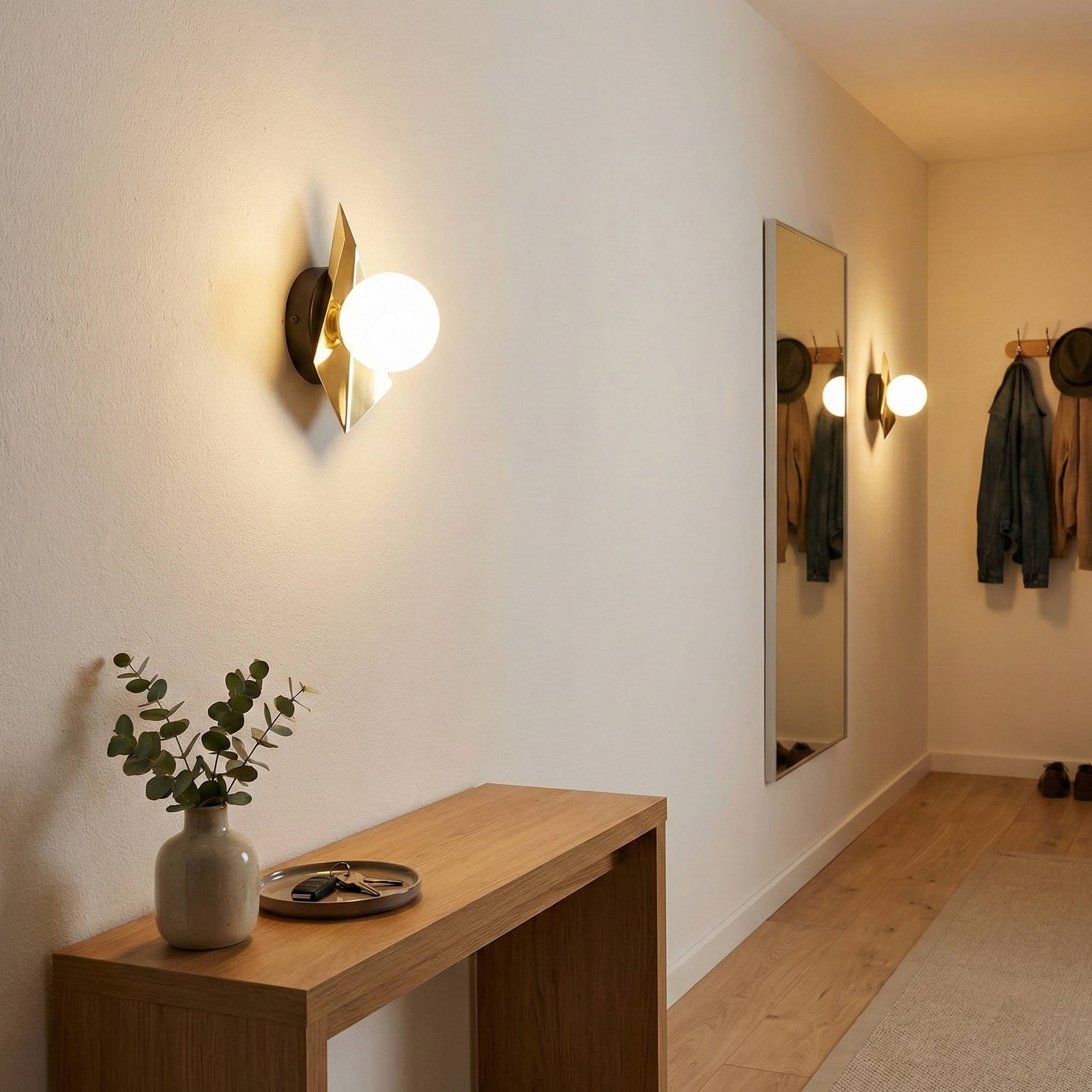 LAMPA ŚCIENNA KINKIET APP1411-W CZARNO/ZŁOTA  2