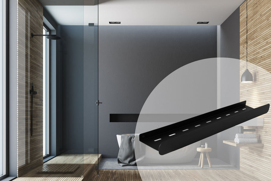 Półka łazienkowa prysznicowa SF03 60cm czarny mat