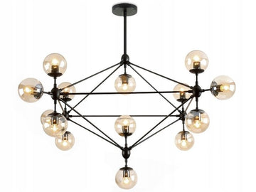 LAMPA SUFITOWA WISZĄCA METAL INDUSTRIAL XXL APP265-15C CZARNA