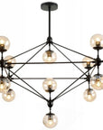 LAMPA SUFITOWA WISZĄCA METAL INDUSTRIAL XXL APP265-15C CZARNA