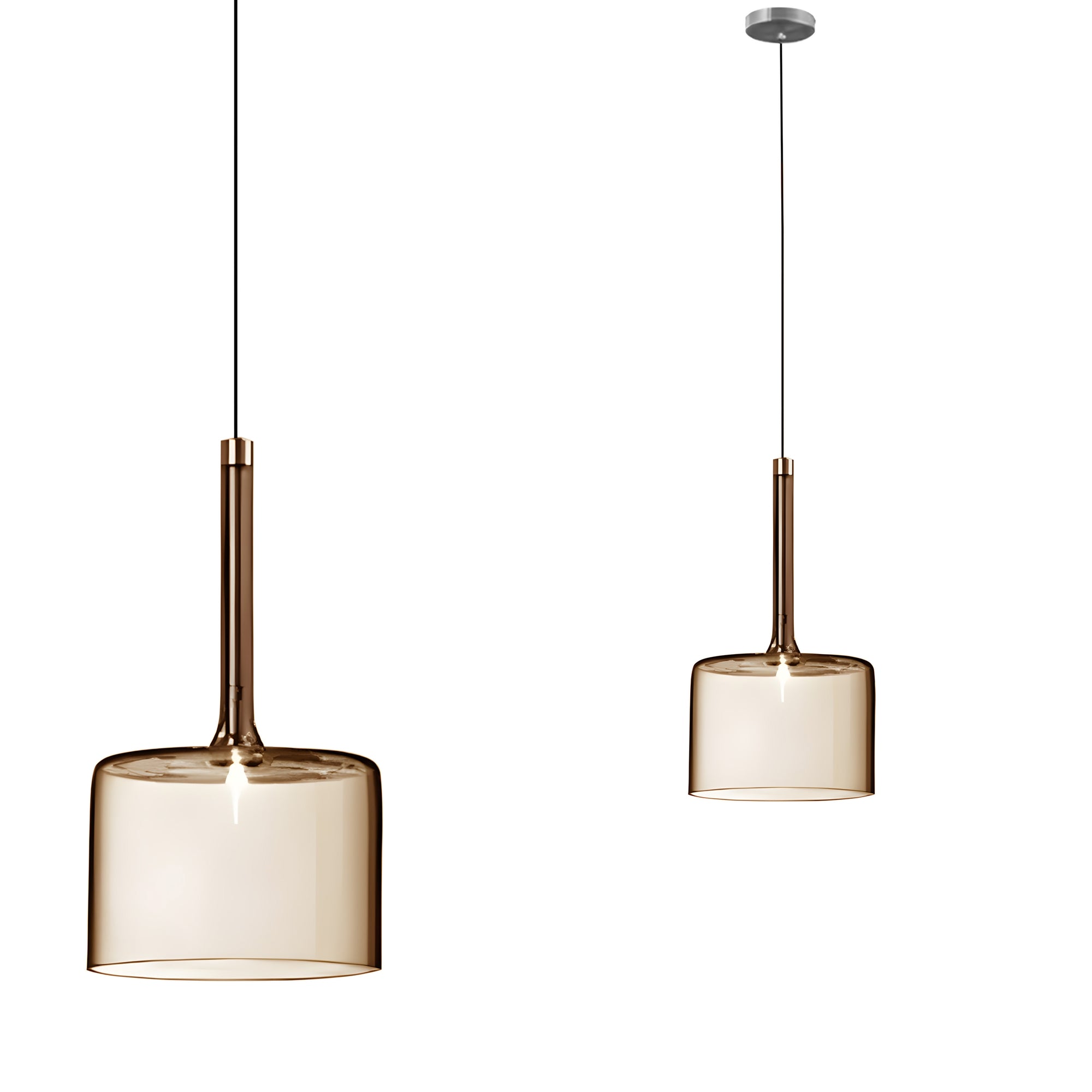 Lampa Sufitowa Wisząca Szklany Klosz APP1698-1CP Amber A  1