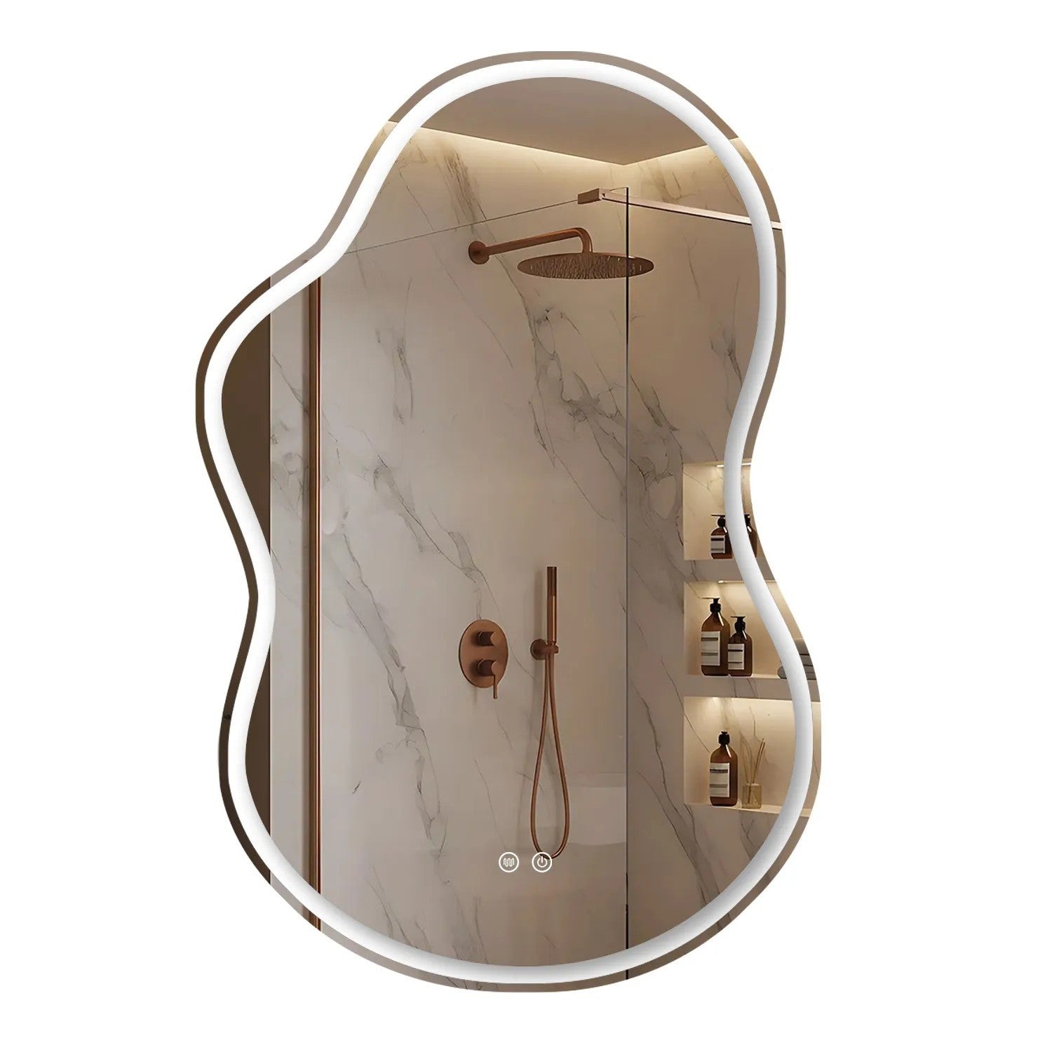 LUSTRO ŚCIENNE LED UNO DOUBLE 80x55 cm  10