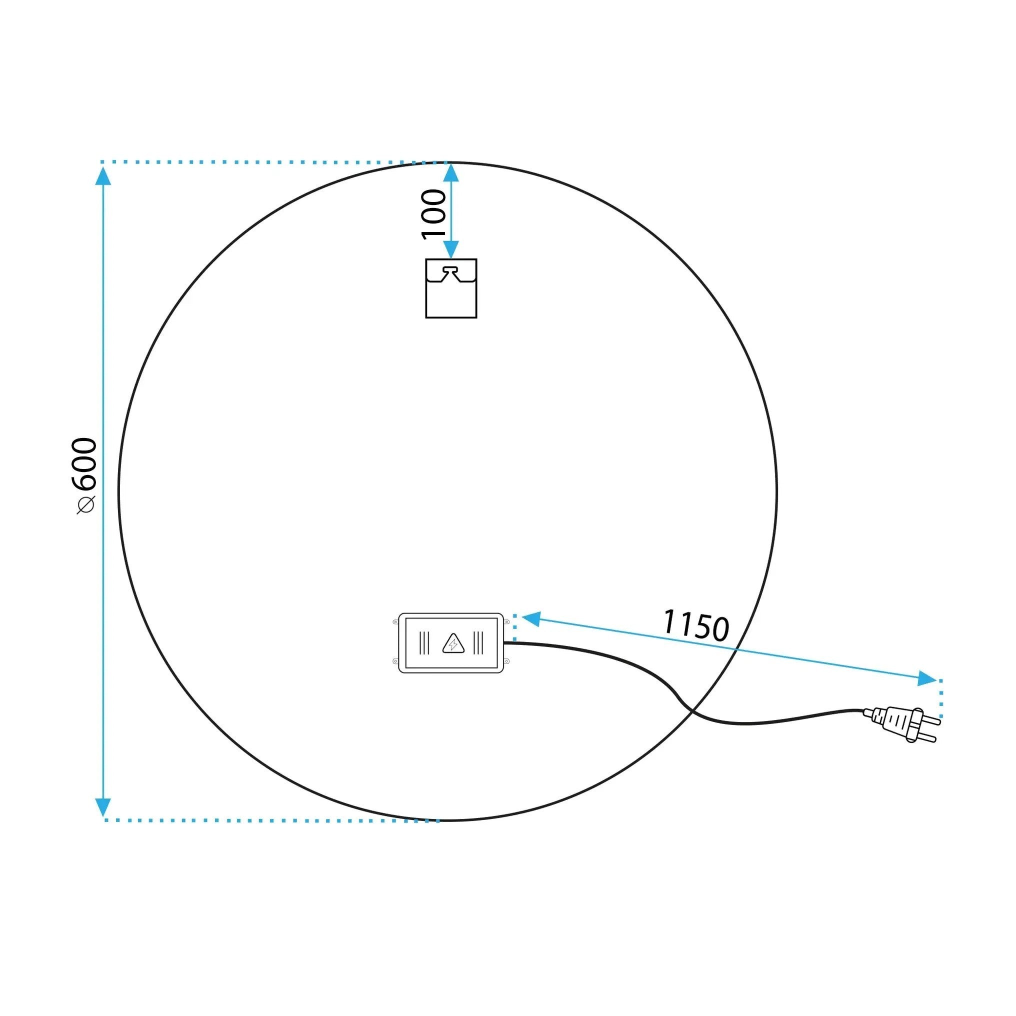 Lustro ścienne LED SOFT 60  10