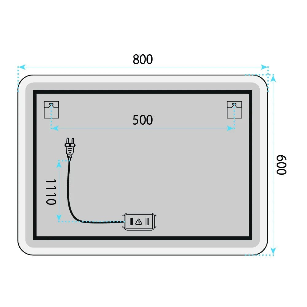 Lustro ścienne LED 80x60cm TOP-3  10
