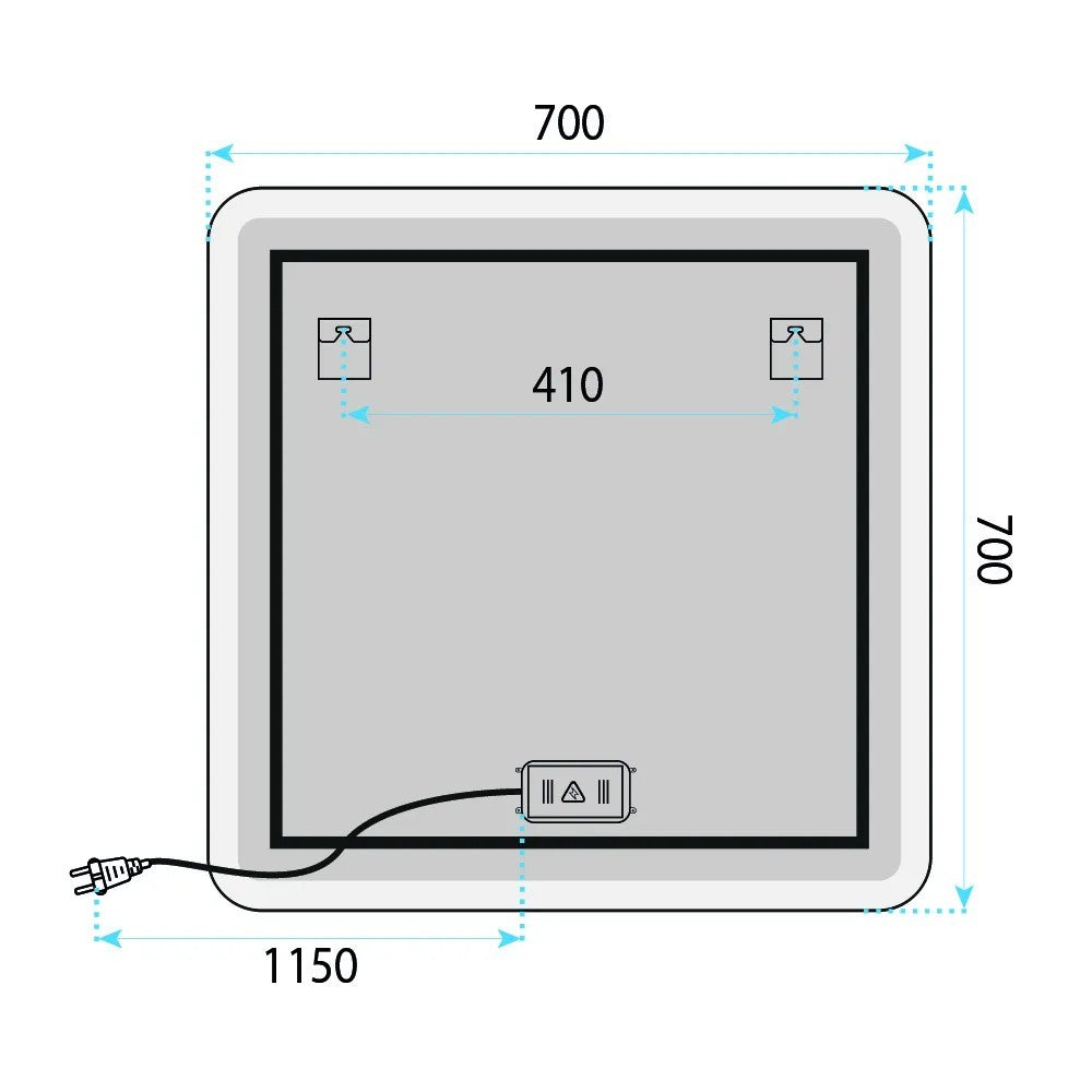 Lustro ścienne LED 70x70cm TOP-2  10