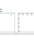Lustro LED Hollywood Czarne  10