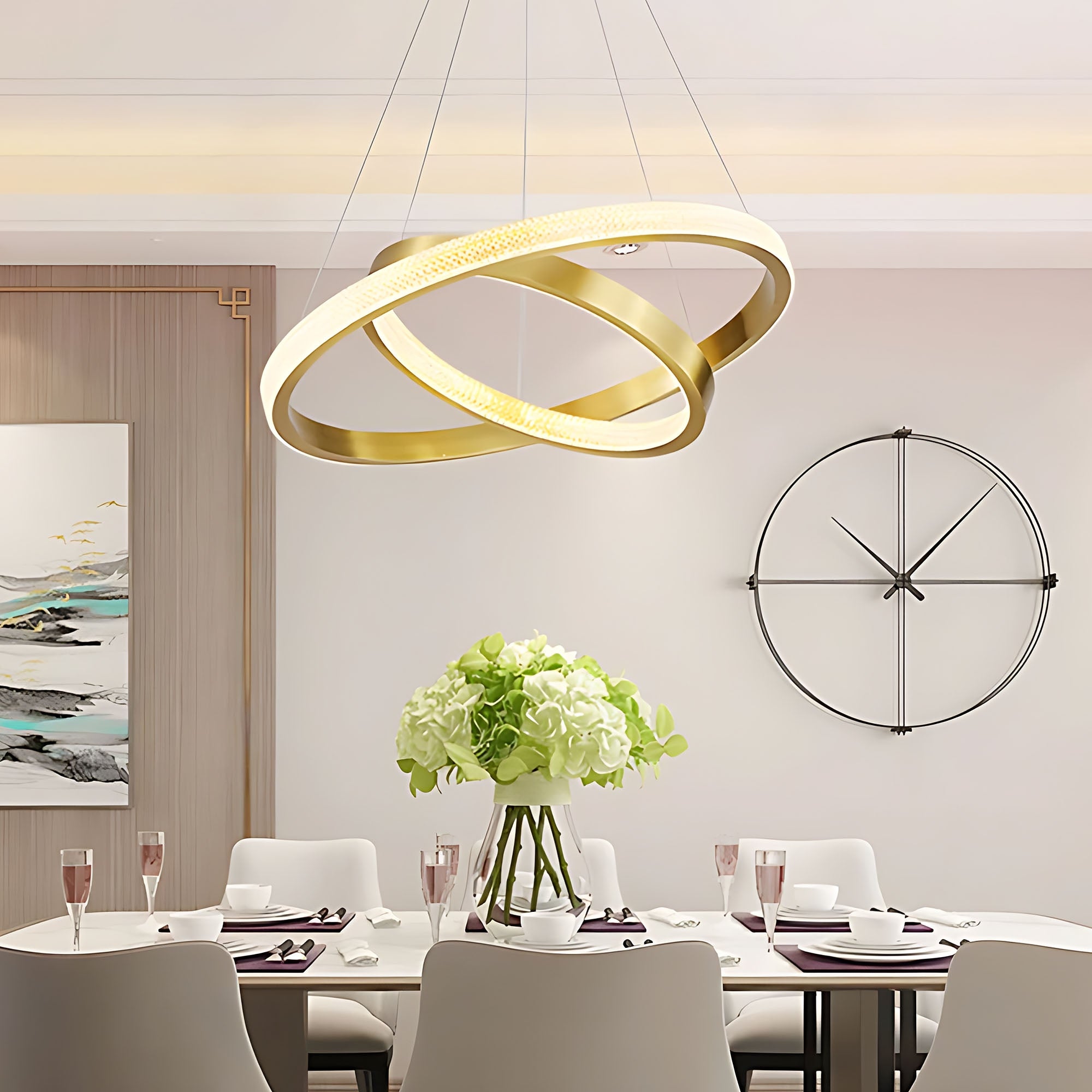 Lampa Sufitowa Wisząca Led App1772-cp Złoto Szczotkowane  8