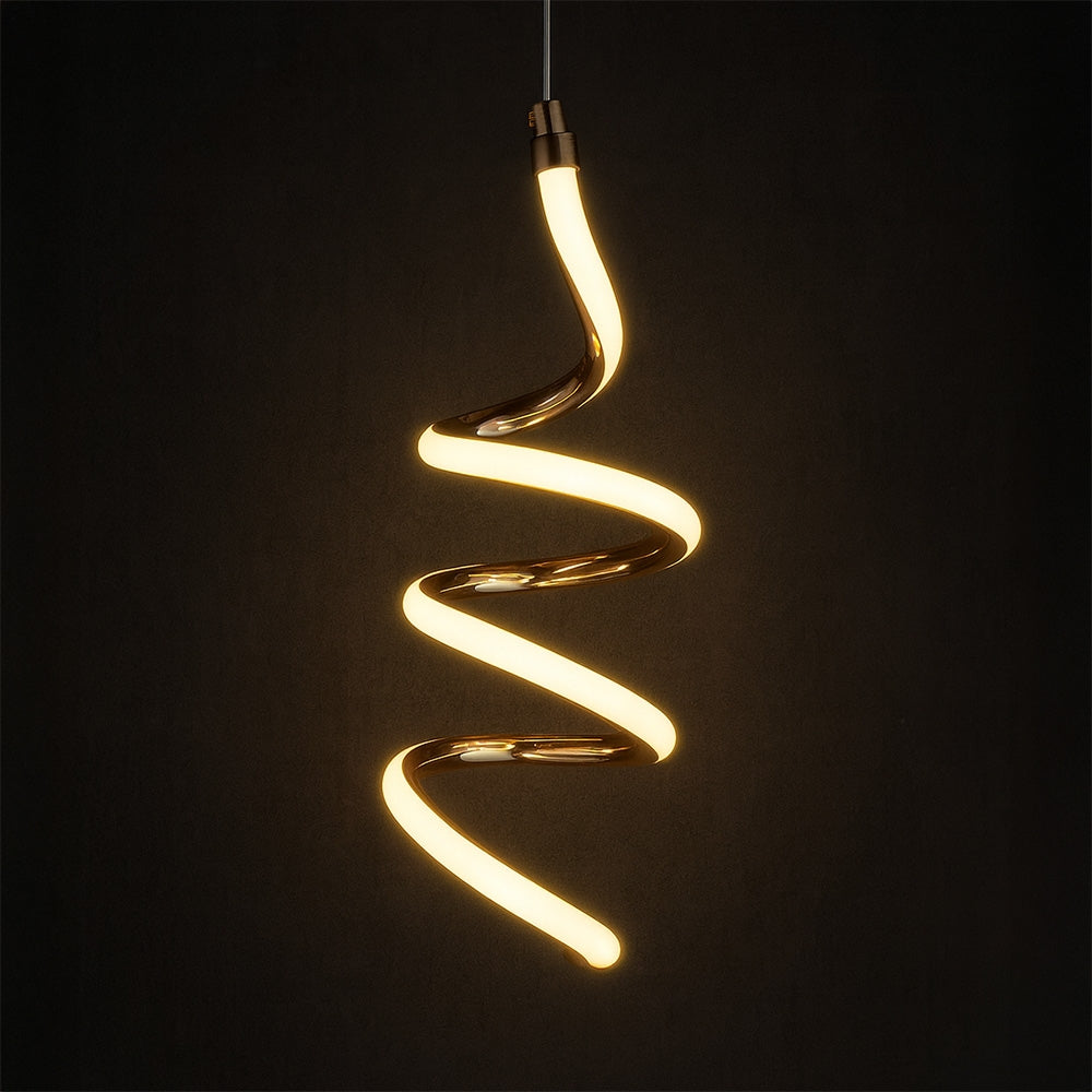 Lampa Sufitowa Wisząca Led Lhj096-1cp Jasne Różowe Złoto  4