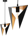 LAMPA SUFITOWA TRÓJKĄTNA GEOMETRYCZNA APP253-1CP CZARNA  1