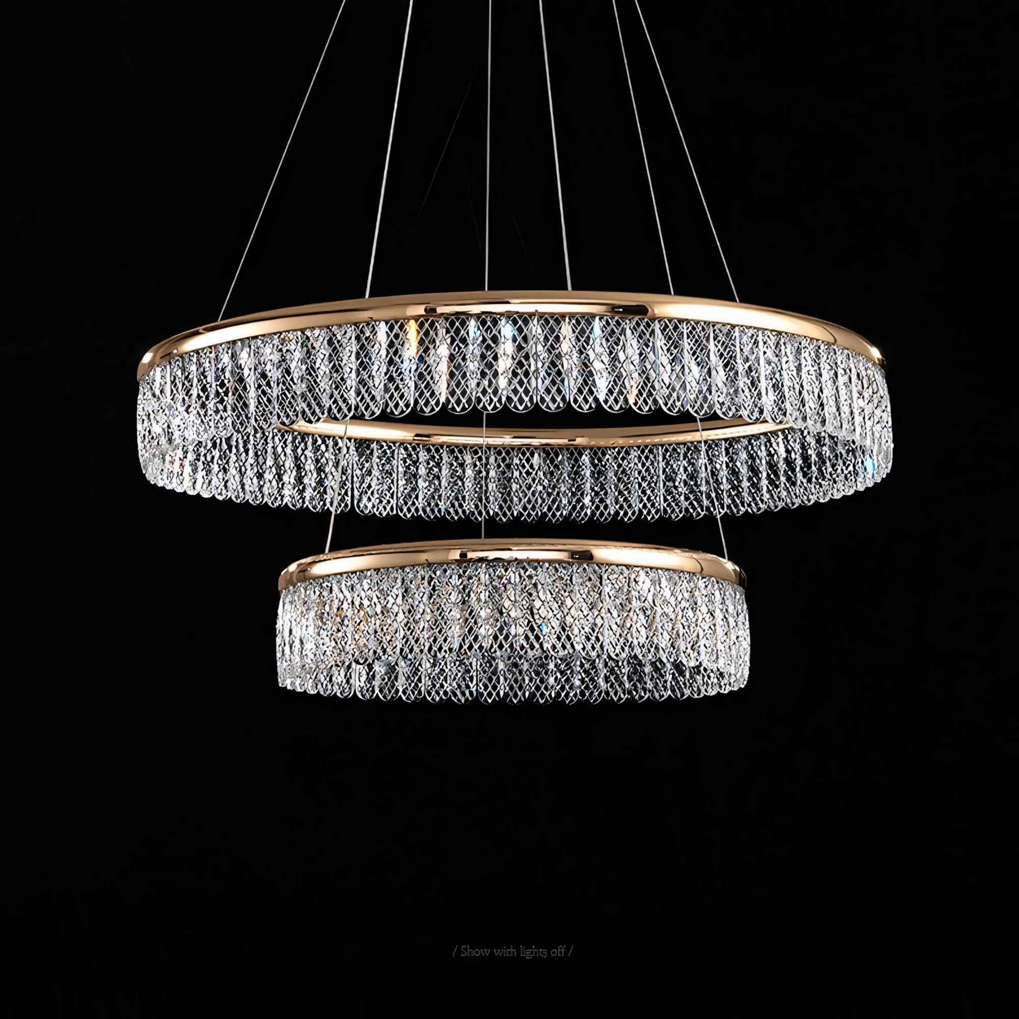 Lampa wisząca LED APP1750-CP Złota + Pilot  8