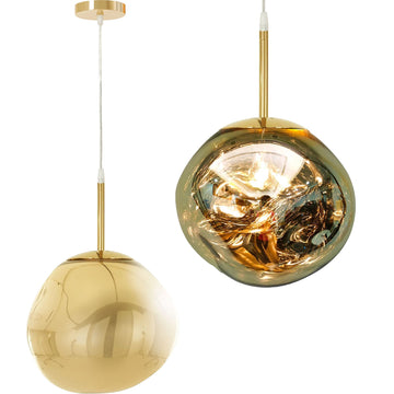 Lampa Sufitowa Wisząca Szklana APP331-1CP Złota