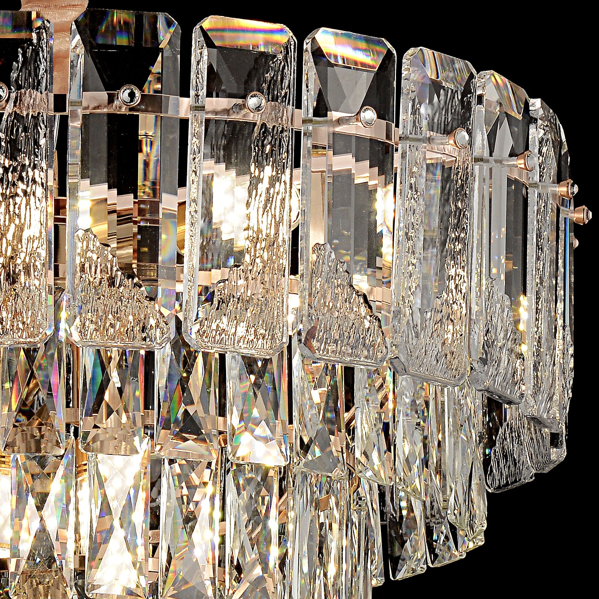 Lampa Wisząca Z Kryształami G056-cp 50cm Złota  3