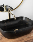 Umywalka nablatowa Rea Belinda Black Marble Mat