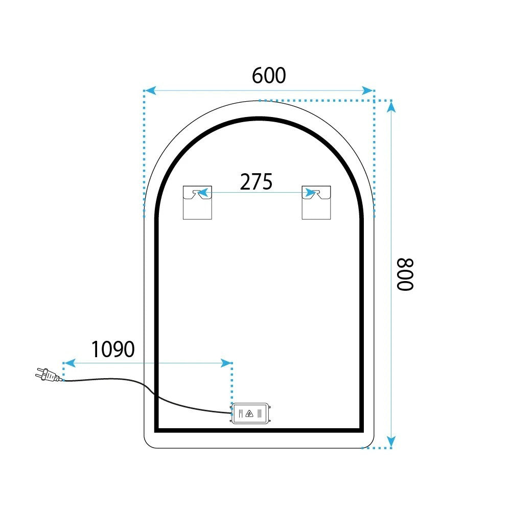 Lustro ścienne LED 80x60cm CAMLOT  11