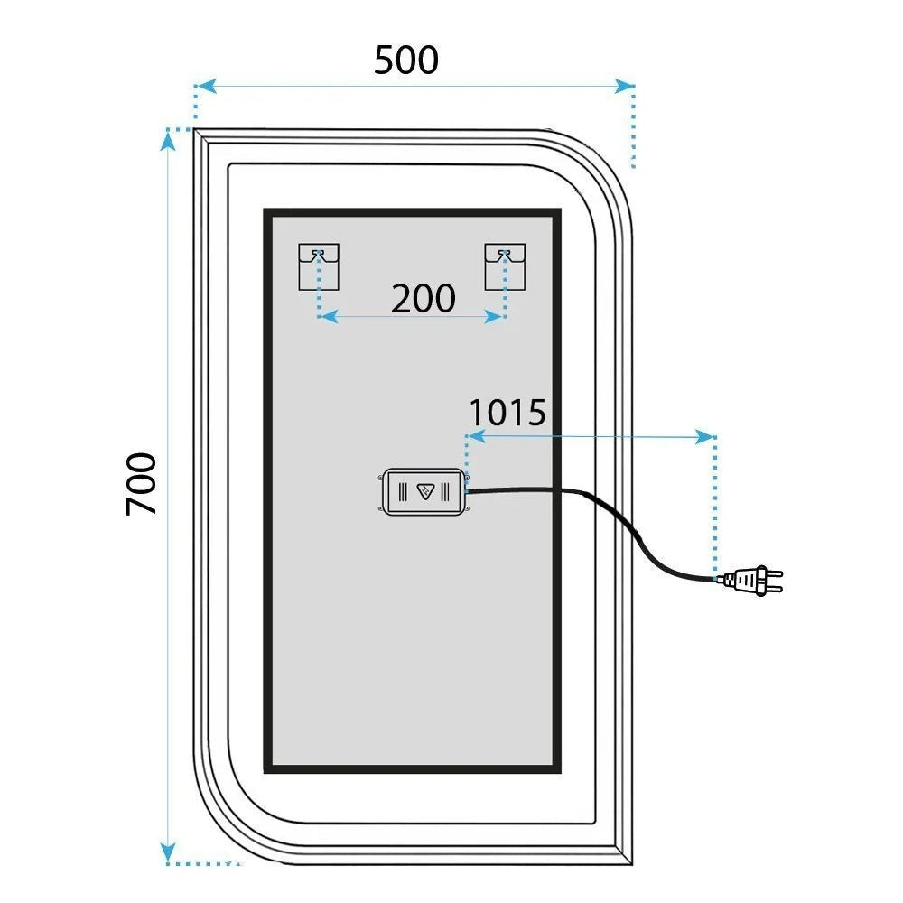 Lustro ścienne LED ZONE 70x50 Różowe Złoto Szczotkowane  11