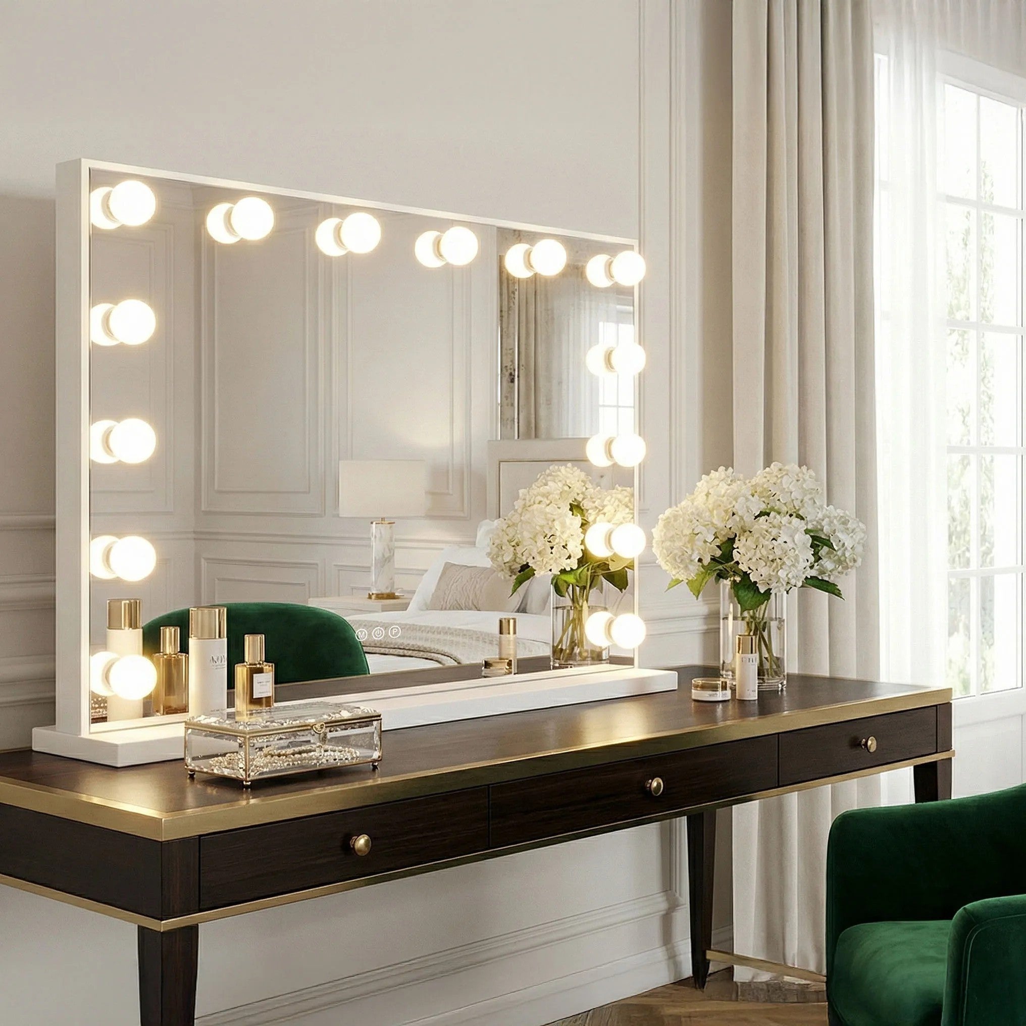 Lustro LED Hollywood Białe 80x60  11