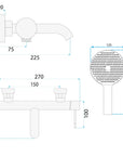 Bateria wannowa REA Rivo Czarna  11