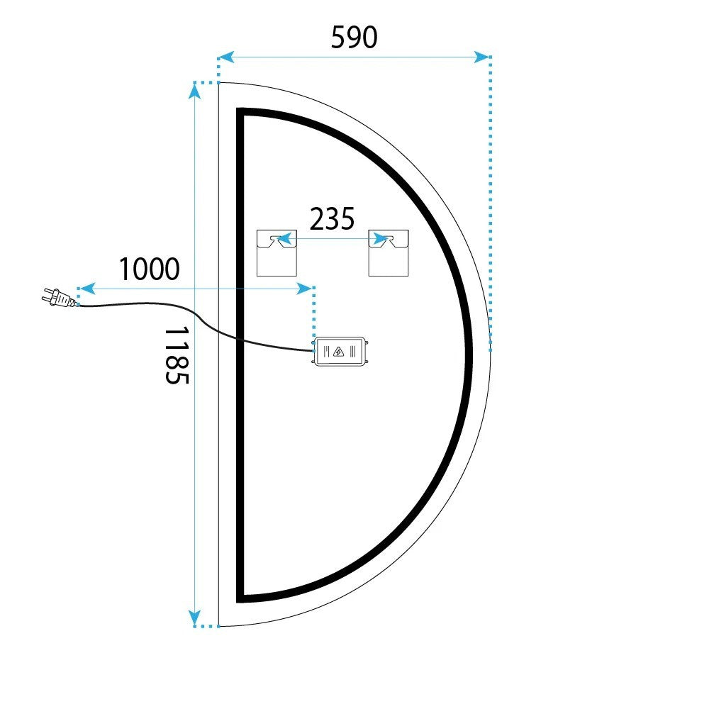 Lustro ścienne LED 120x60cm MOON  11