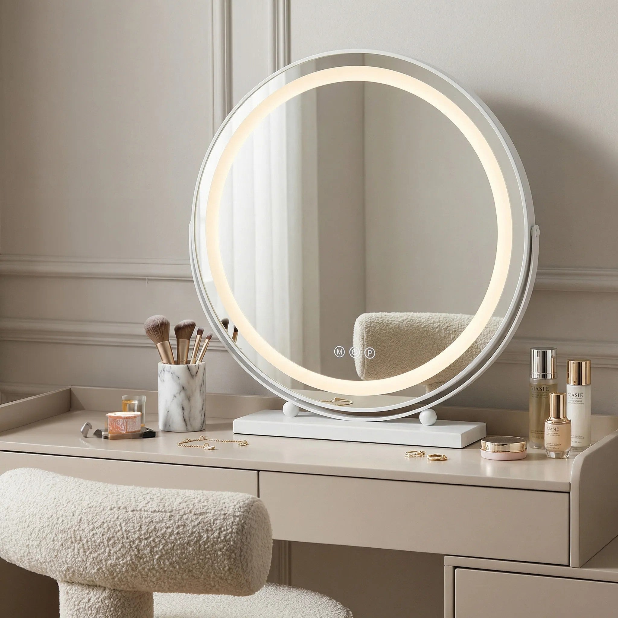 Lustro LED MAKE-UP White 50 cm  11
