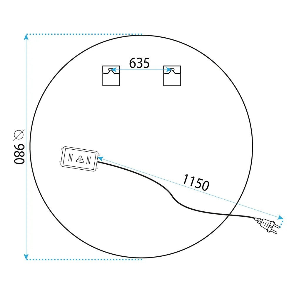 LUSTRO ŚCIENNE LED 100cm BAS  11