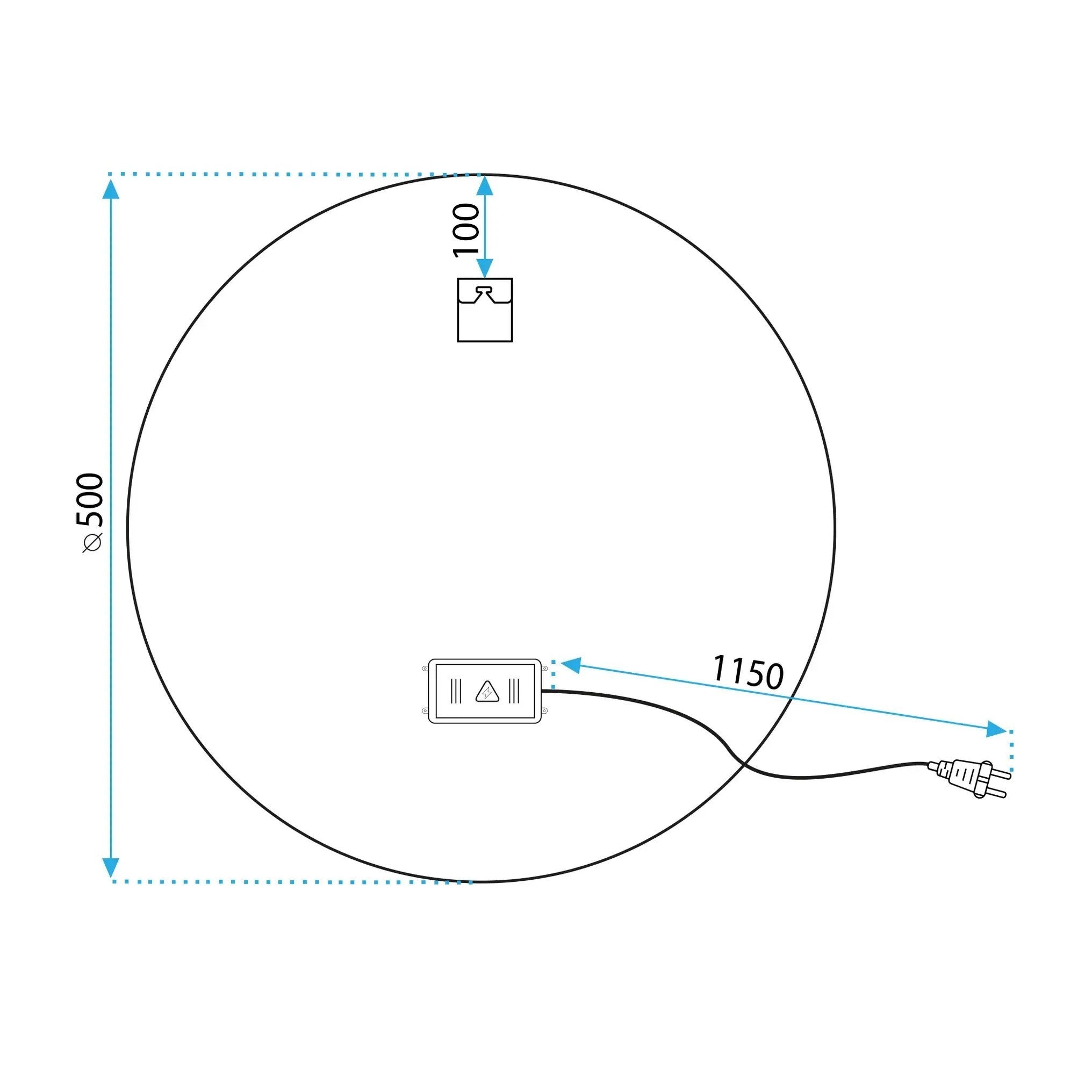 Lustro ścienne LED SOFT 50  11