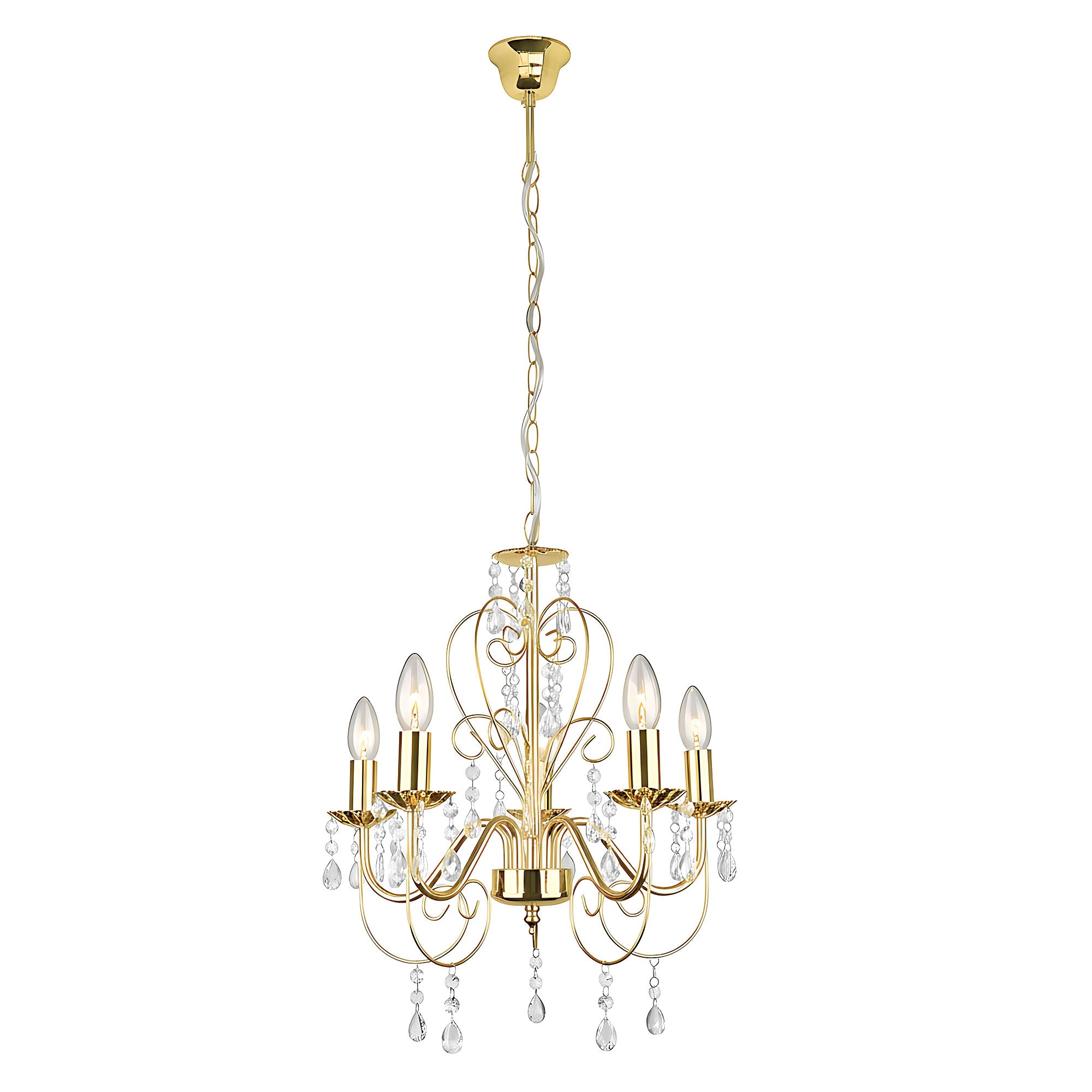 Lampa Sufitowa Wisząca Ebt009-5cp Złota  1