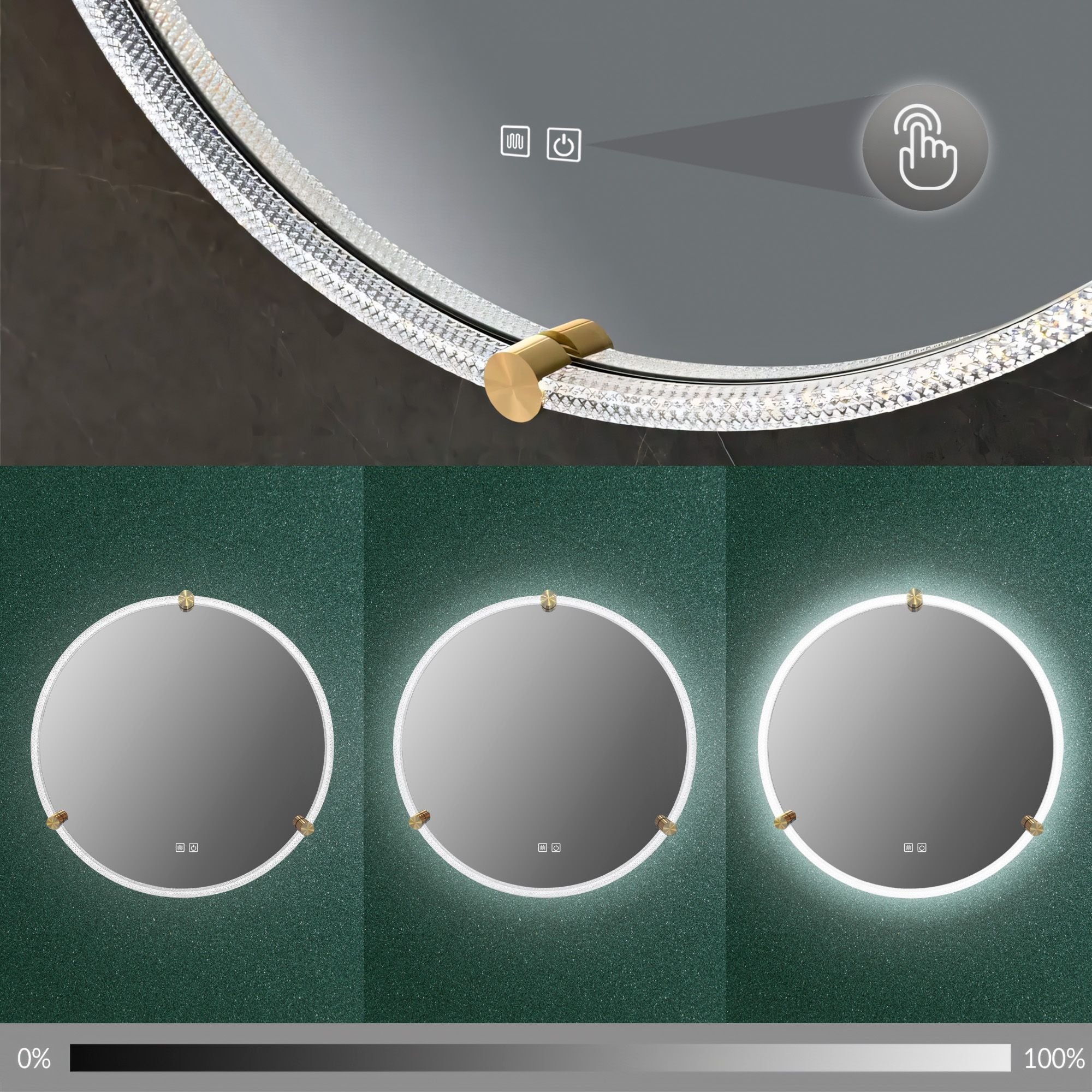Lustro Ścienne Led Z Ramą 70cm Bl805  7