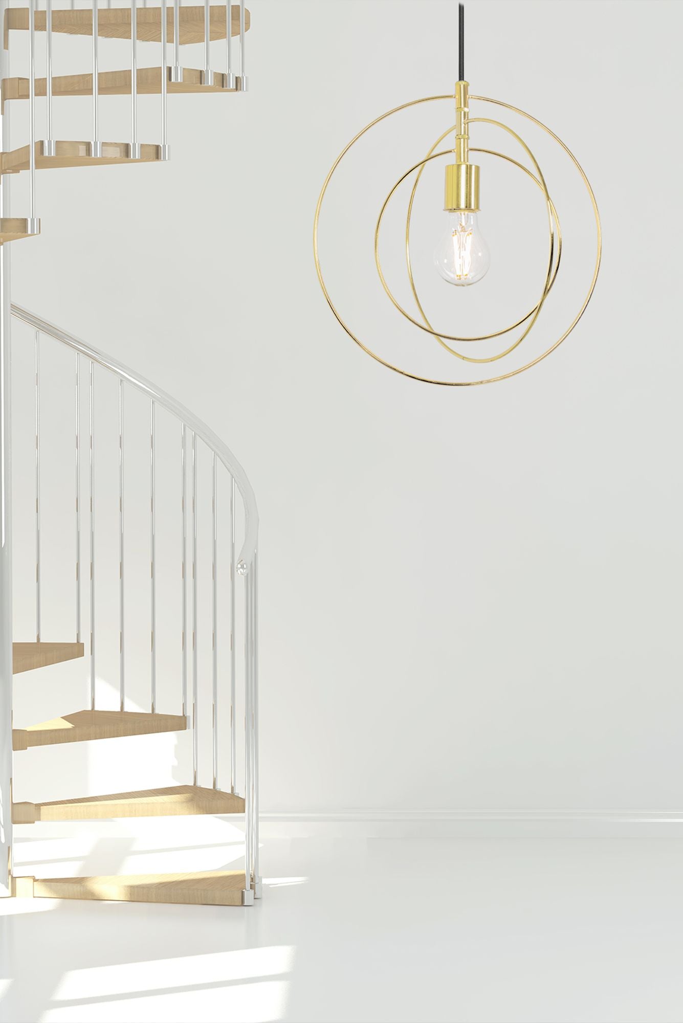 Lampa Sufitowa Metalowa Pierścieniowa APP286-1CP Złota
