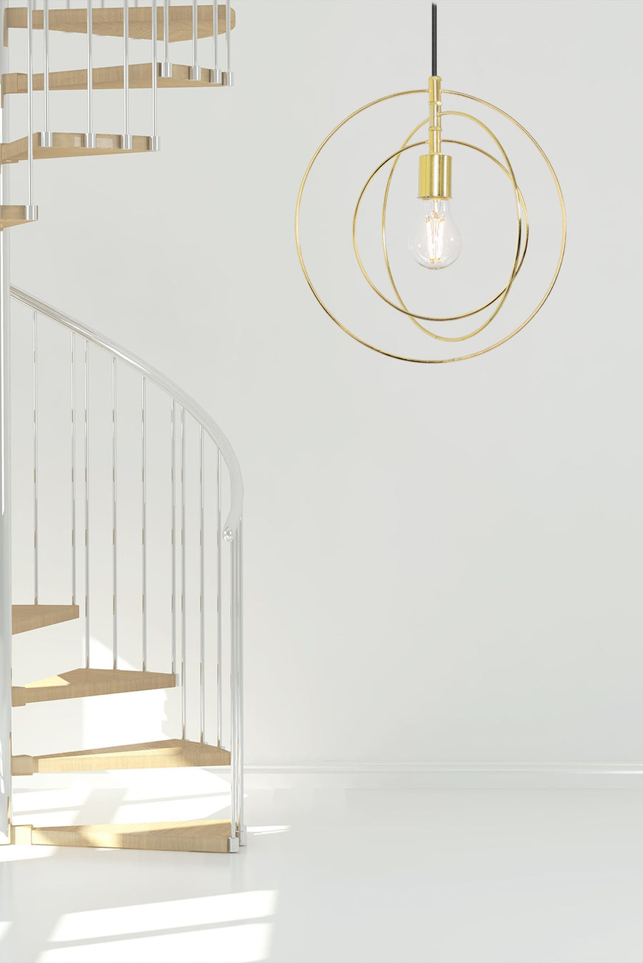 Lampa Sufitowa Metalowa Pierścieniowa APP286-1CP Złota