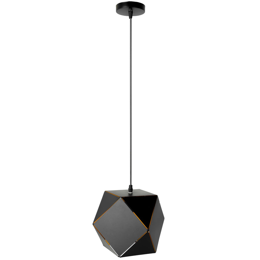 LAMPA WISZĄCA SUFITOWA GEOMETRYCZNA APP287-1CP CZARNA
