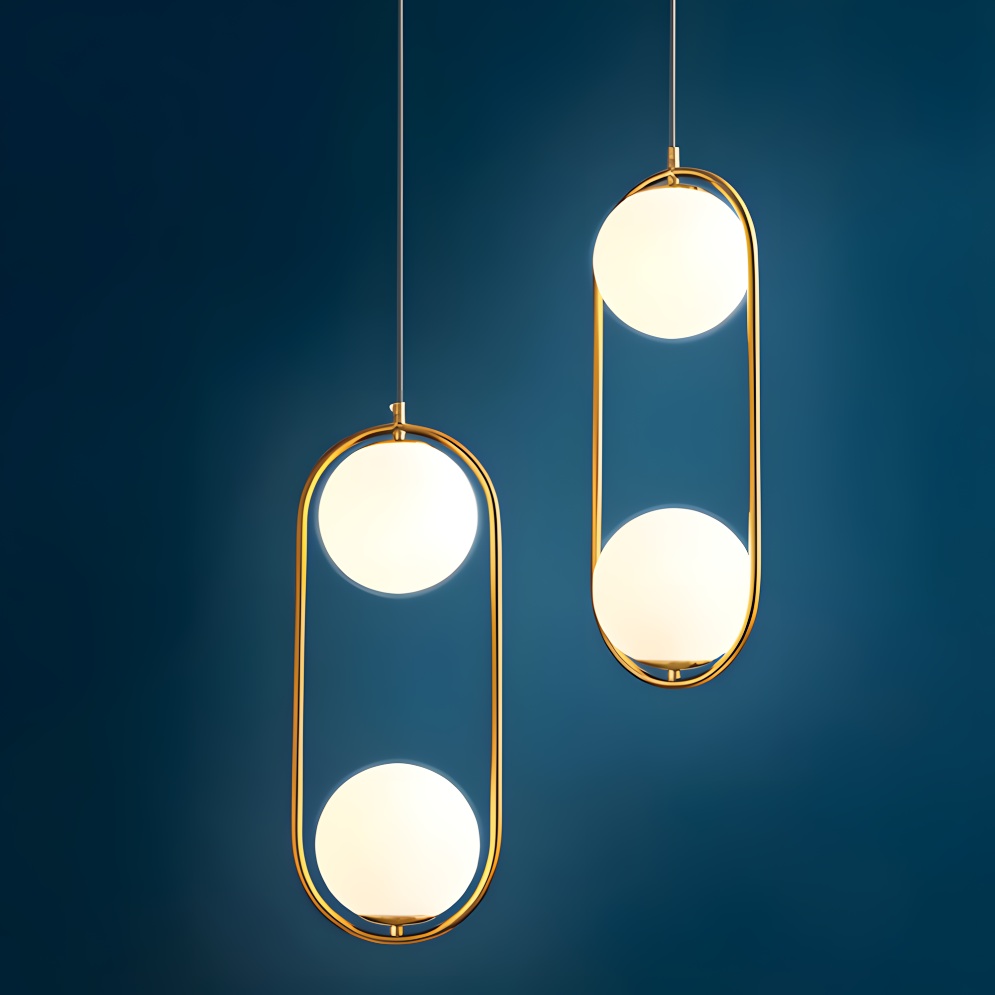 Lampa Sufitowa Wisząca G134-2cp Gold  2